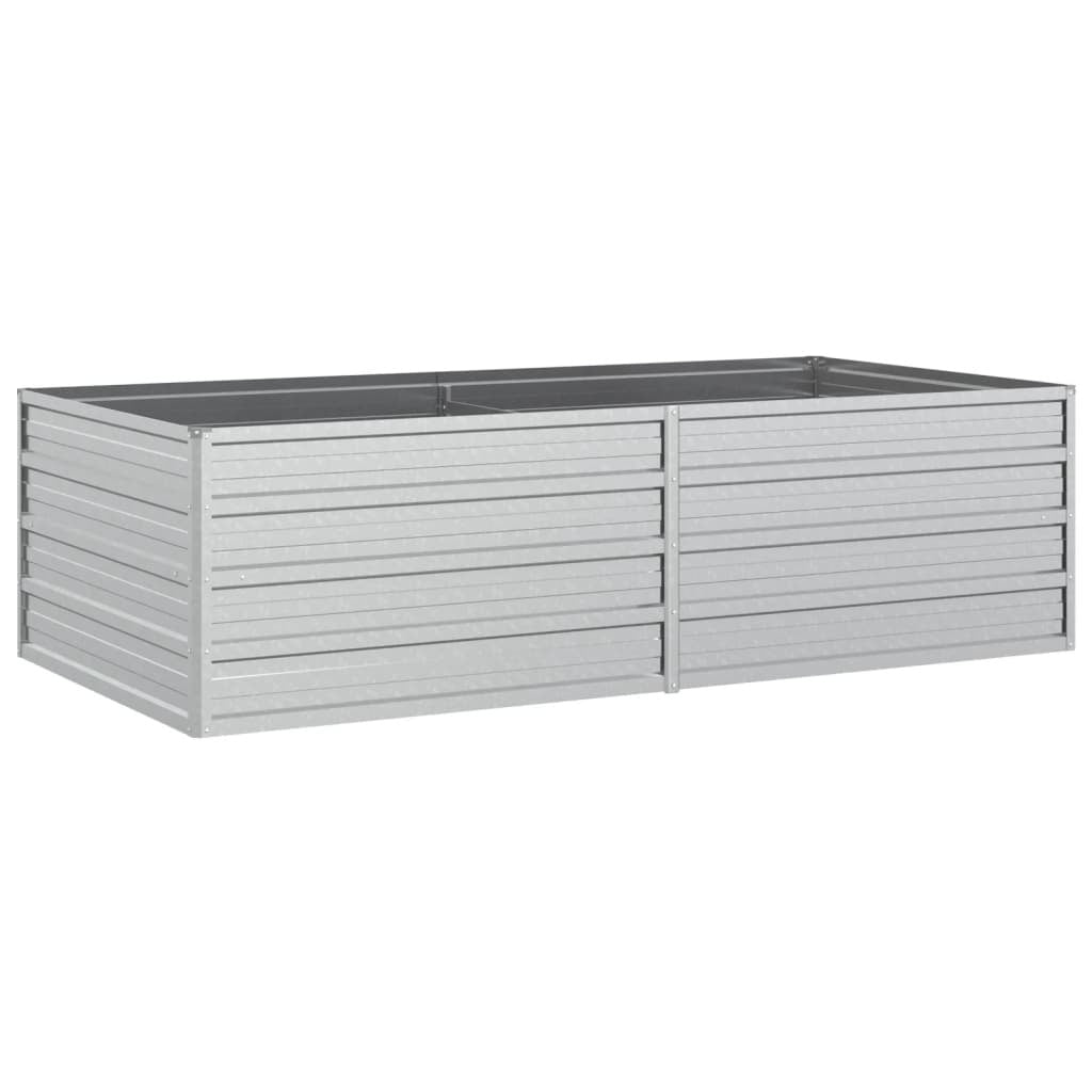 Garden Raised Bed 160x80x45 cm Galvanized Steel Silver