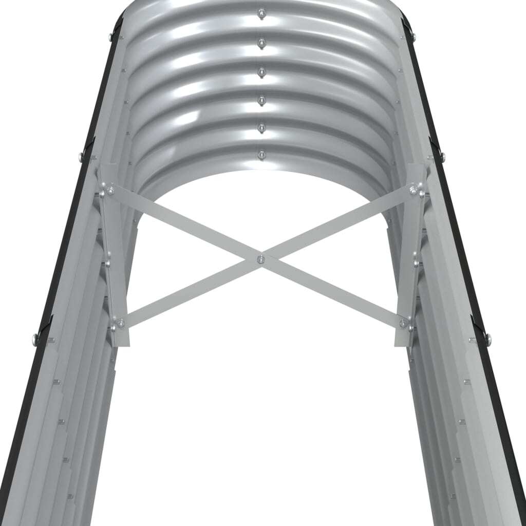 Garden Raised Bed Galvanised Steel 260x40x36 cm Anthracite