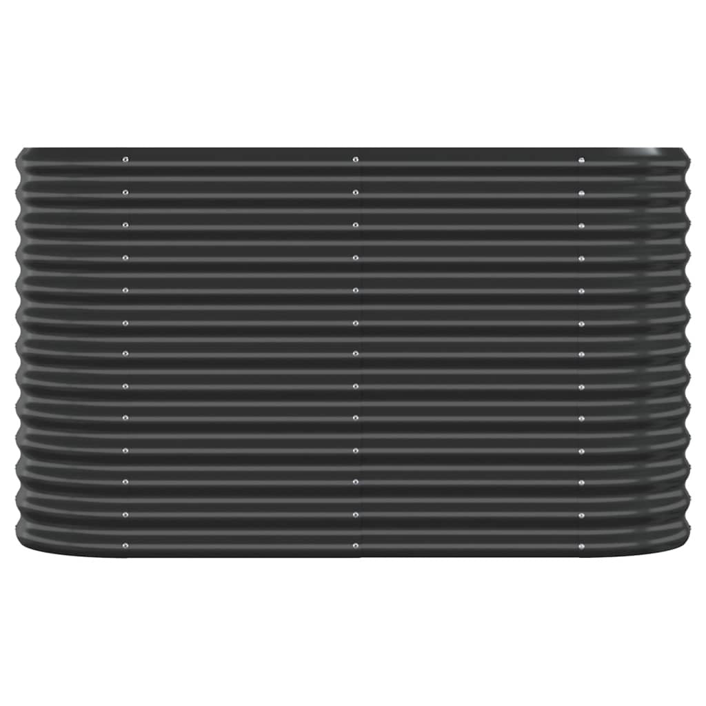 Garden Raised Bed Galvanised Steel 114x40x68 cm Anthracite