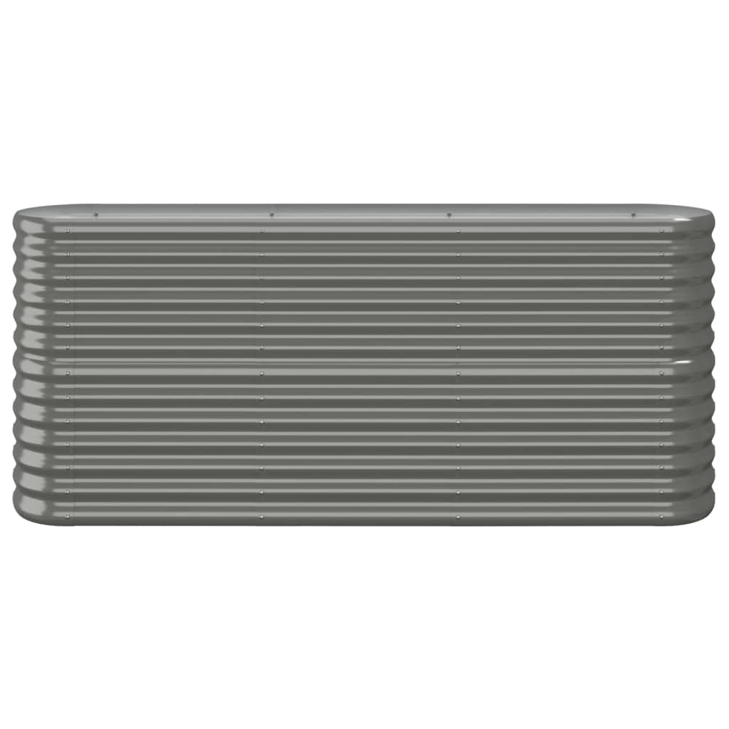 Garden Raised Bed Galvanised Steel 152x40x68 cm Grey
