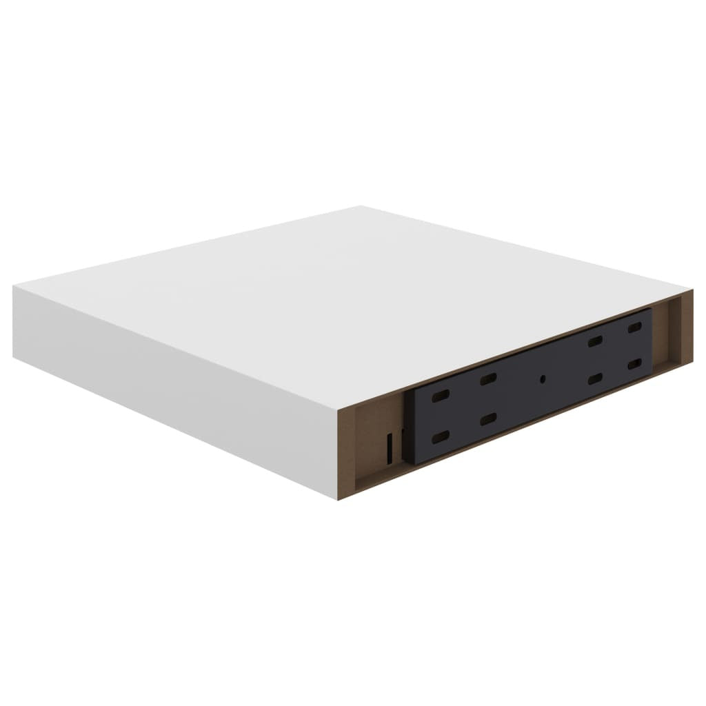 Floating Wall Shelf White 23x23.5x3.8 cm MDF