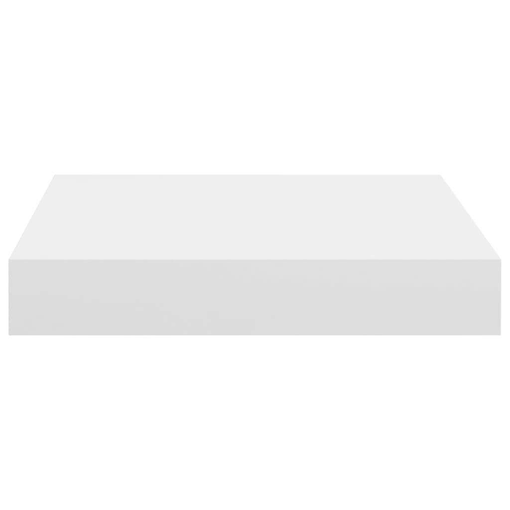 Floating Wall Shelf White 23x23.5x3.8 cm MDF