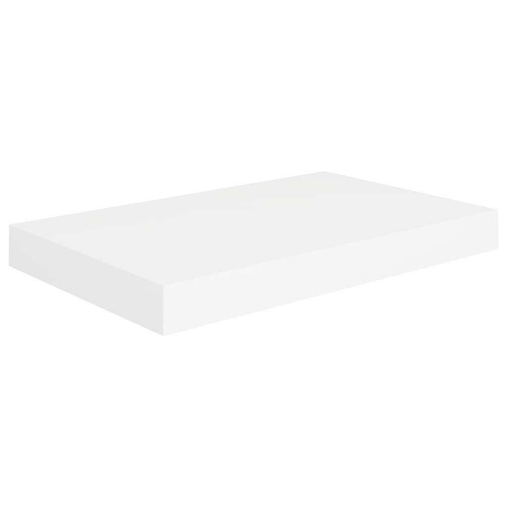Floating Wall Shelf White 40x23x3.8 cm MDF