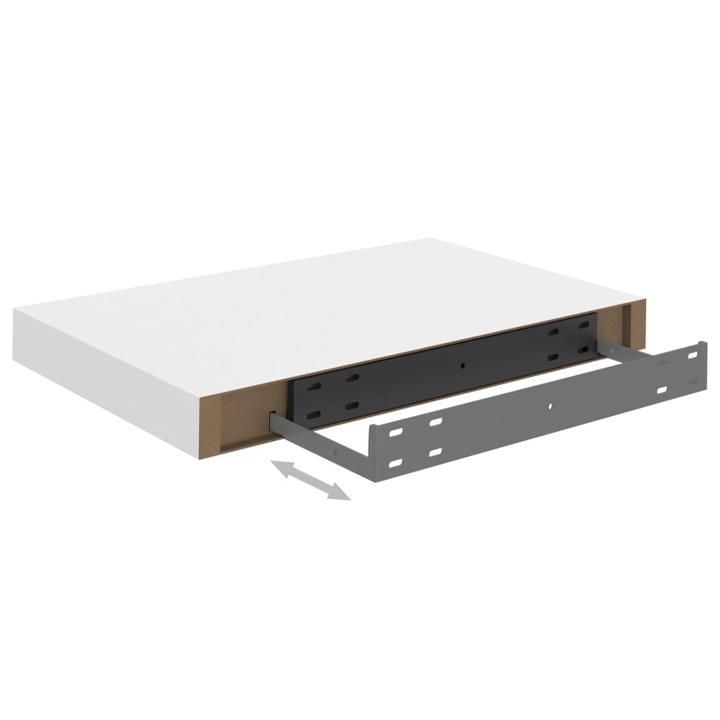 Floating Wall Shelf White 40x23x3.8 cm MDF
