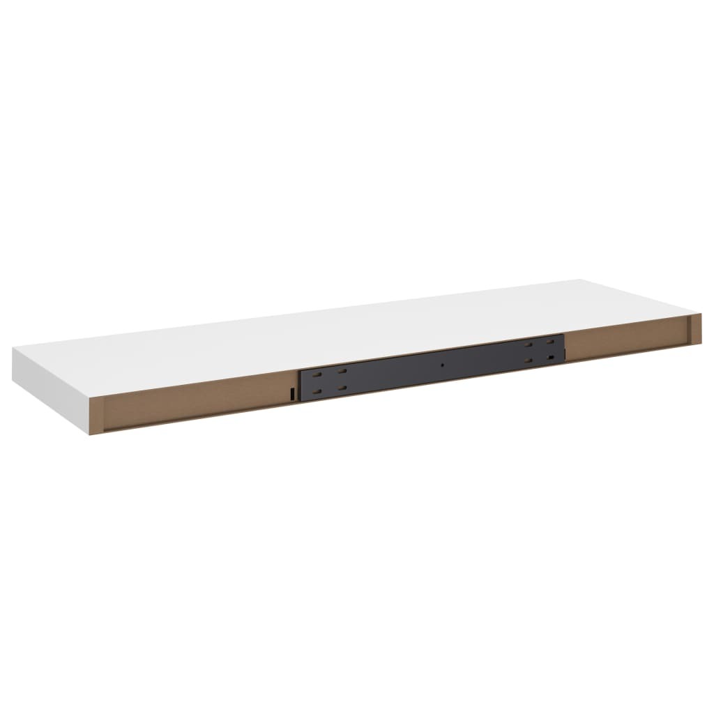 Floating Wall Shelf White 80x23.5x3.8 cm MDF