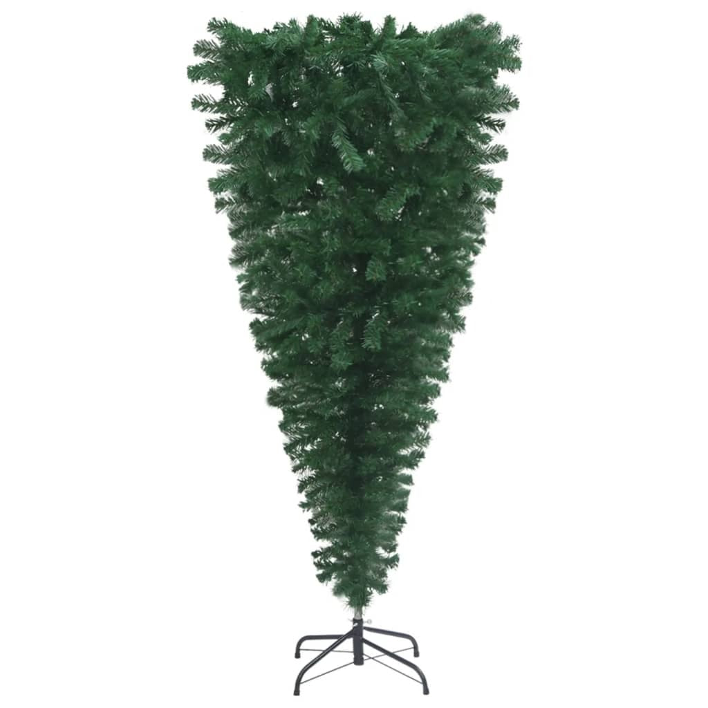 Upside-down Artificial Christmas Tree with Stand Green 150 cm
