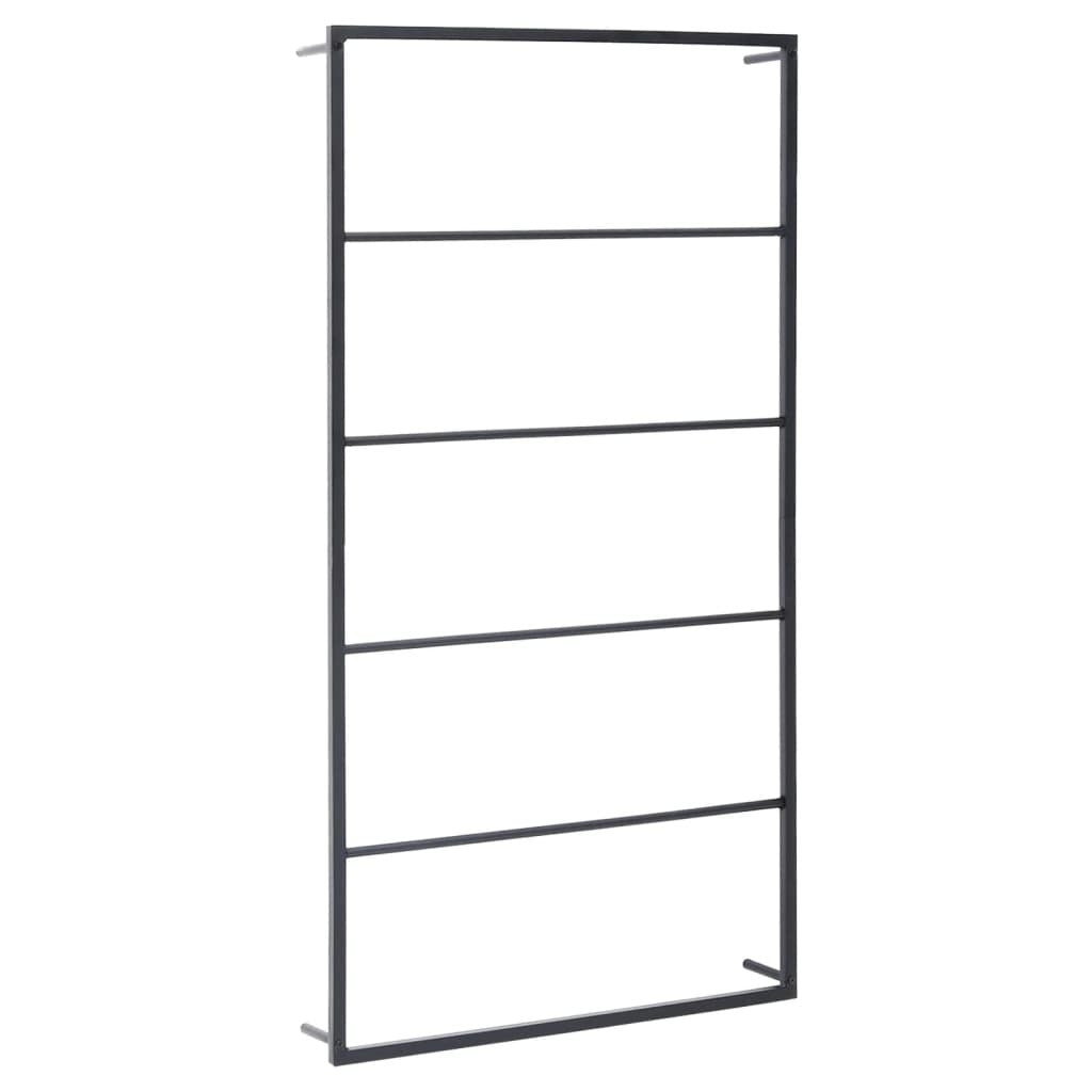 Towel Rack Black 60x10x116 cm Steel