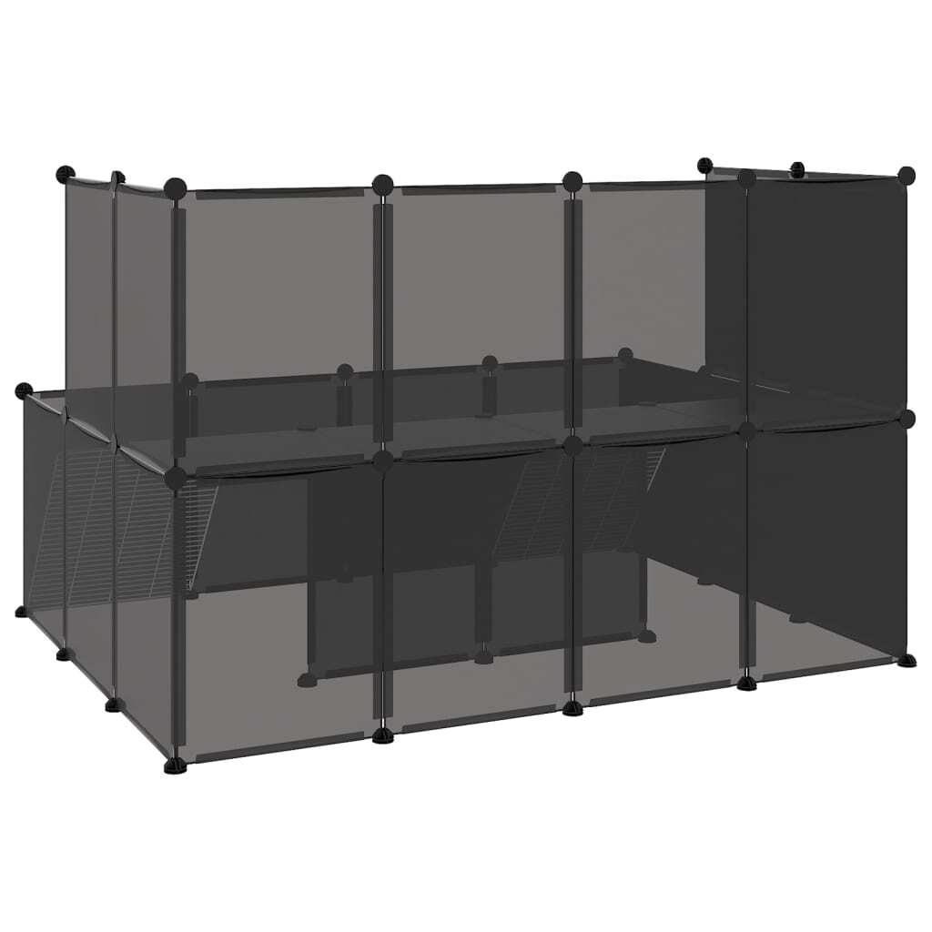 Small Animal Cage Black 143x107x93 cm PP and Steel