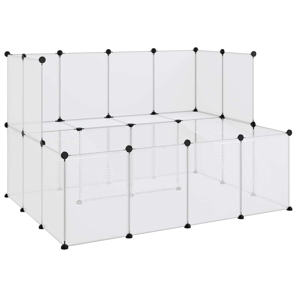 Small Animal Cage Transparent 143x107x93 cm PP and Steel