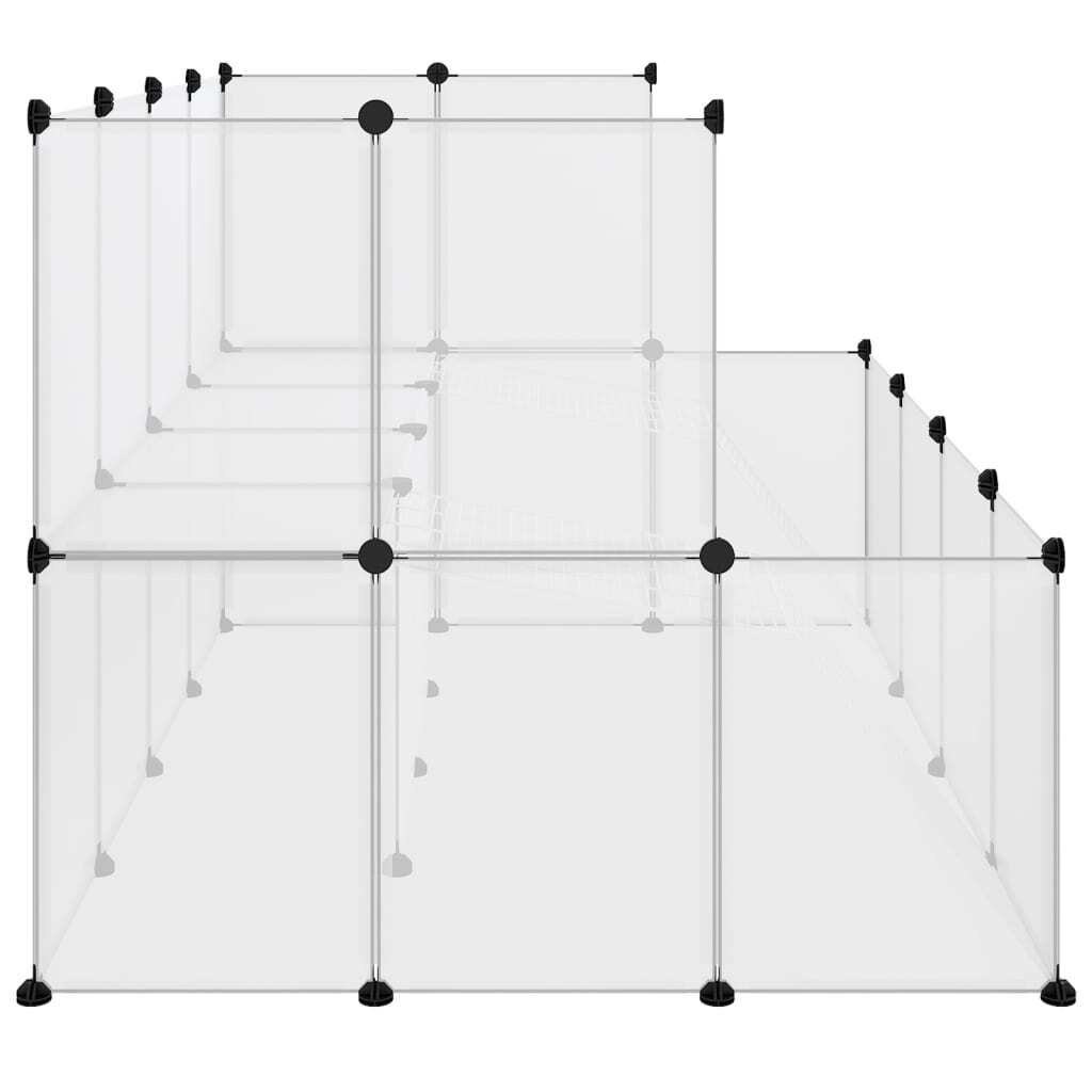 Small Animal Cage Transparent 143x107x93 cm PP and Steel