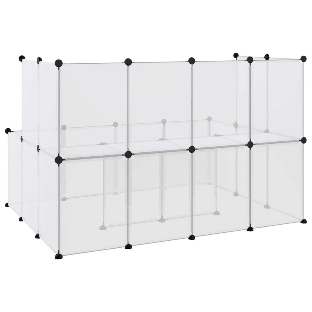 Small Animal Cage Transparent 143x107x93 cm PP and Steel