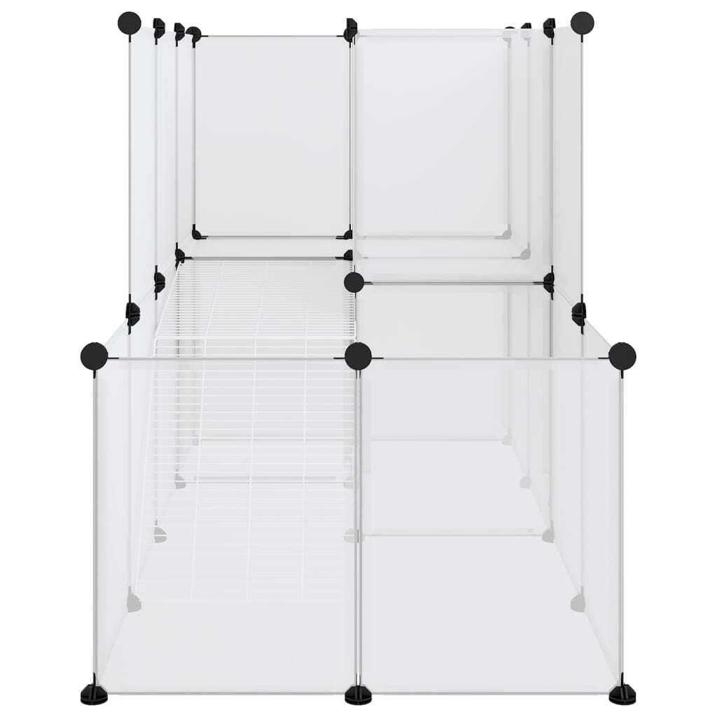 Small Animal Cage Transparent 142x74x93 cm PP and Steel