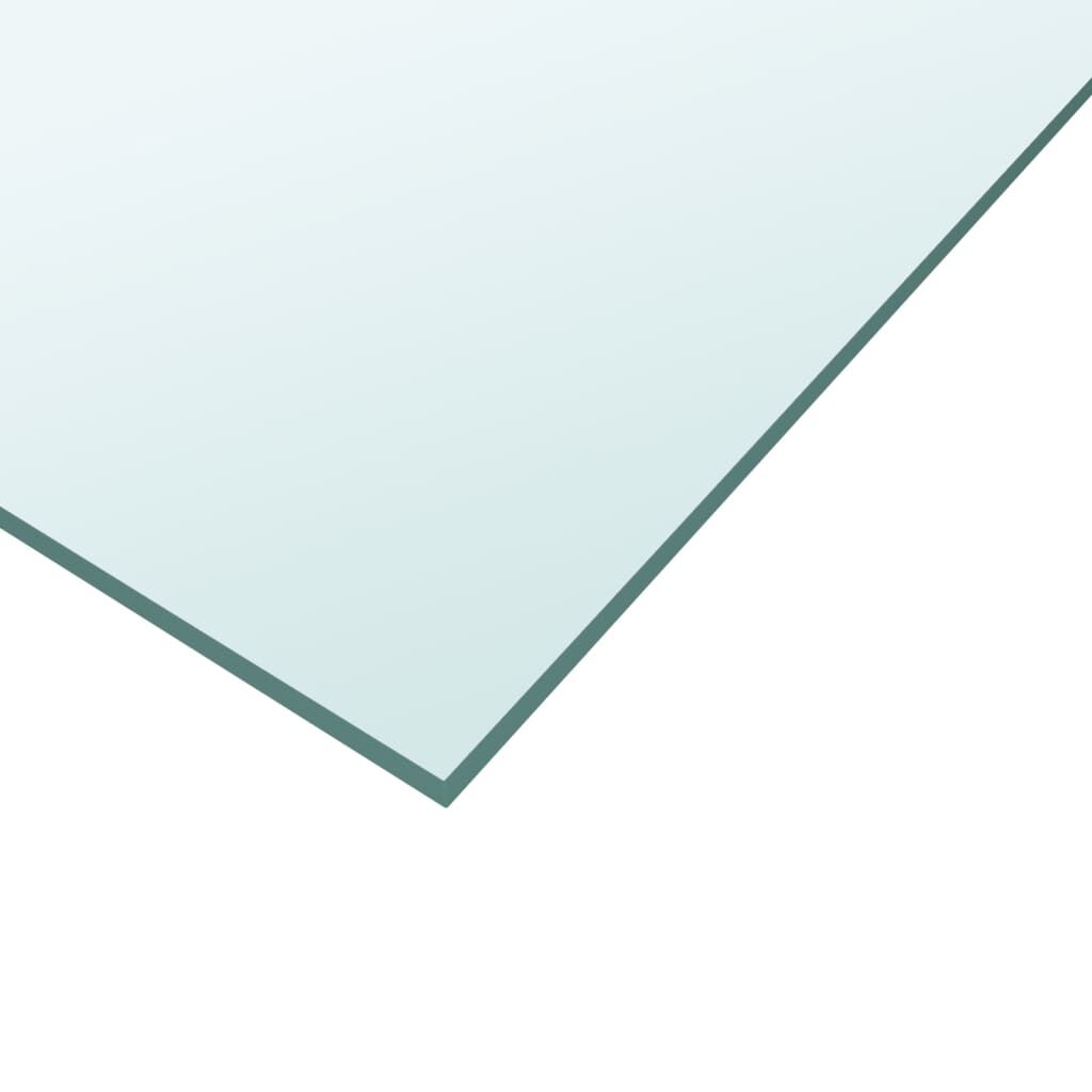 Table Top Transparent 60x60 cm Tempered Glass