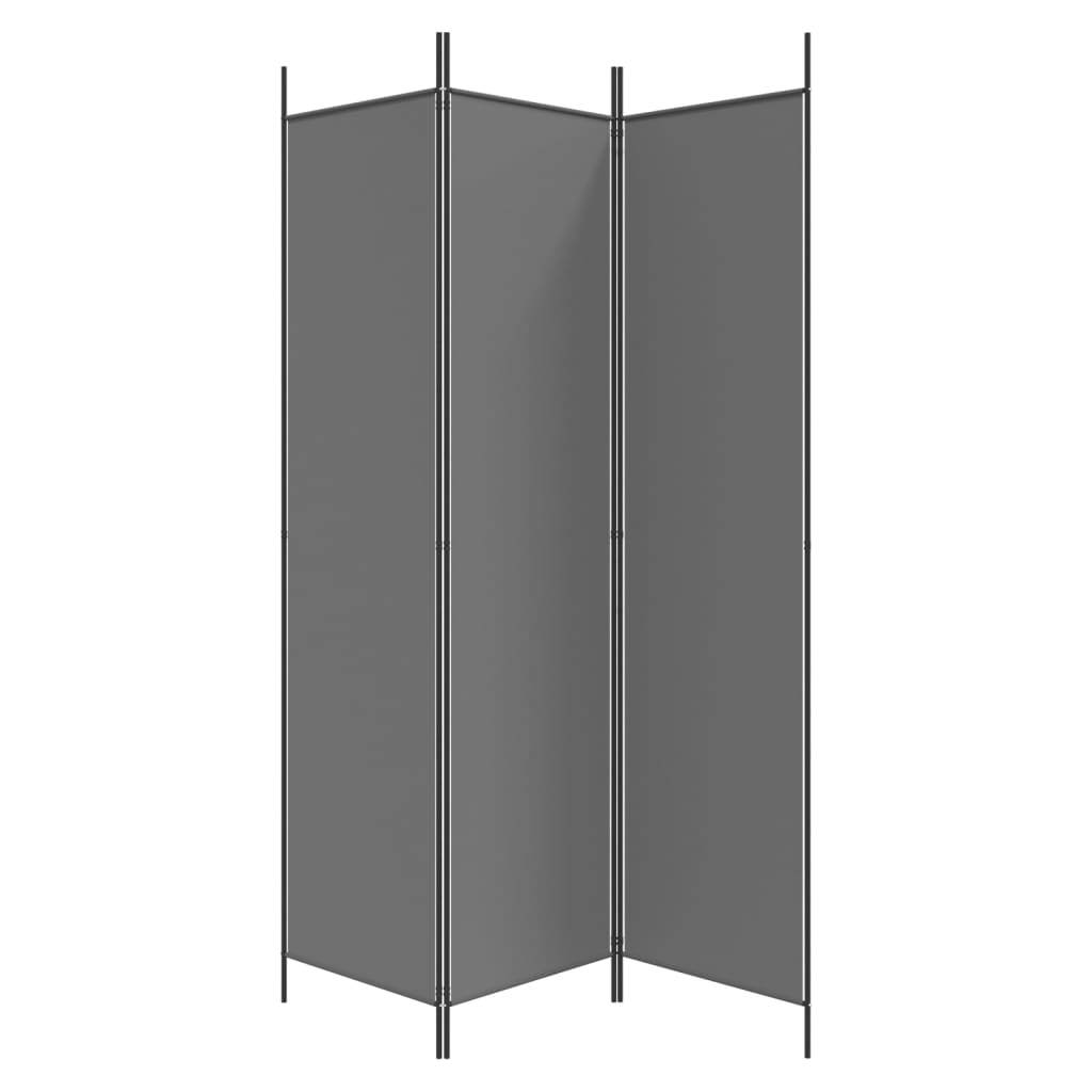 3-Panel Room Divider Anthracite 150x200 cm Fabric