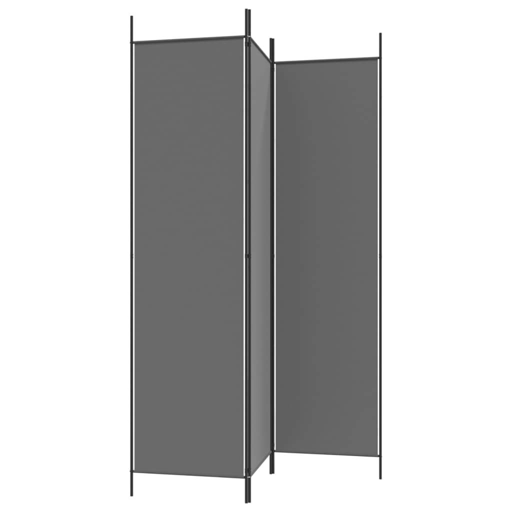 3-Panel Room Divider Anthracite 150x200 cm Fabric
