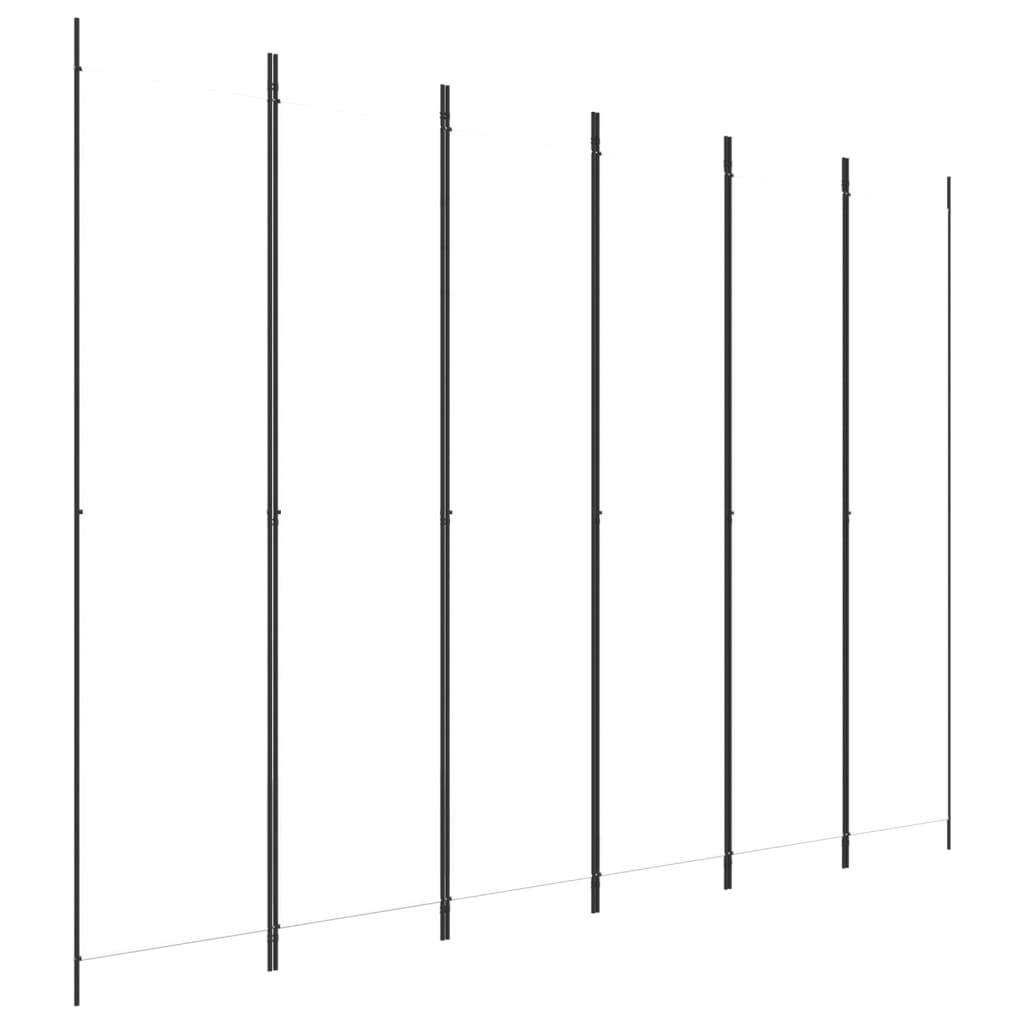 6-Panel Room Divider White 300x220 cm Fabric
