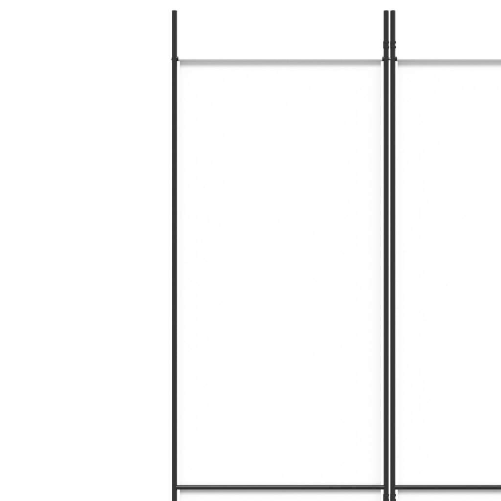 6-Panel Room Divider White 300x220 cm Fabric
