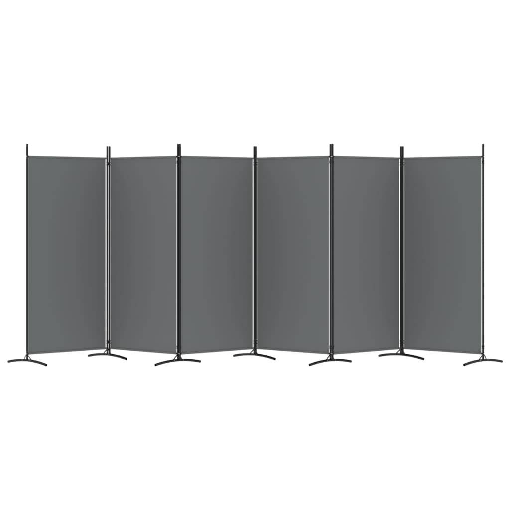6-Panel Room Divider Anthracite 520x180 cm Fabric
