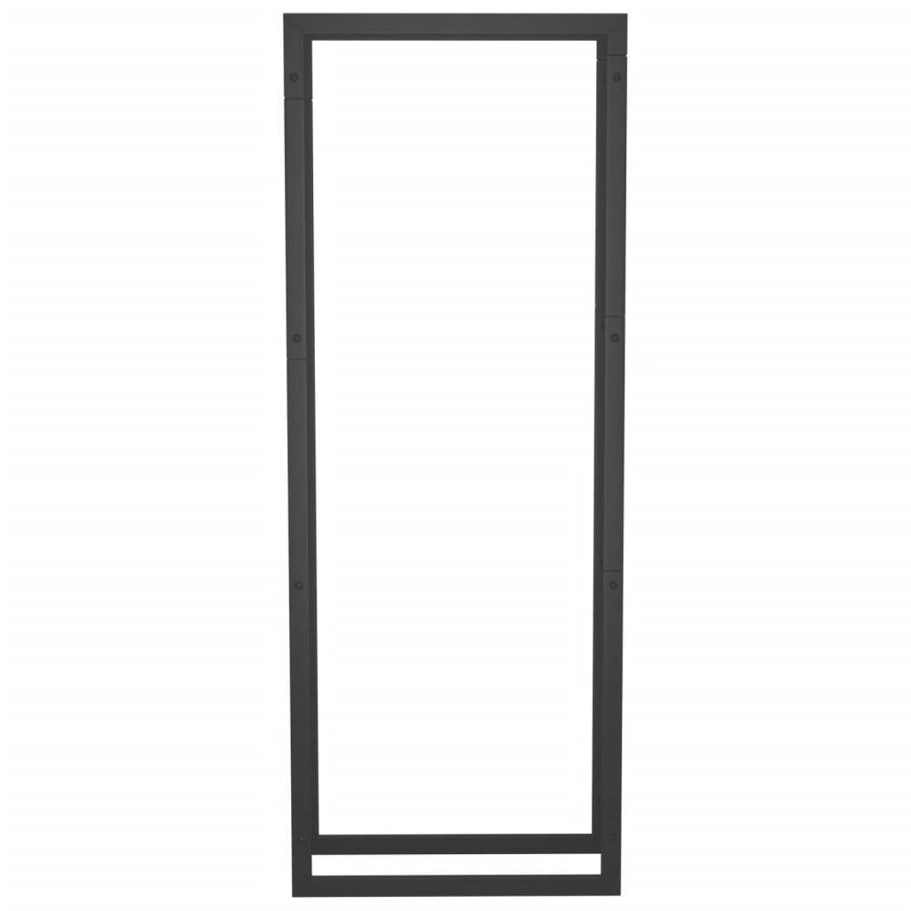 Firewood Rack Matt Black 50x28x132 cm Steel