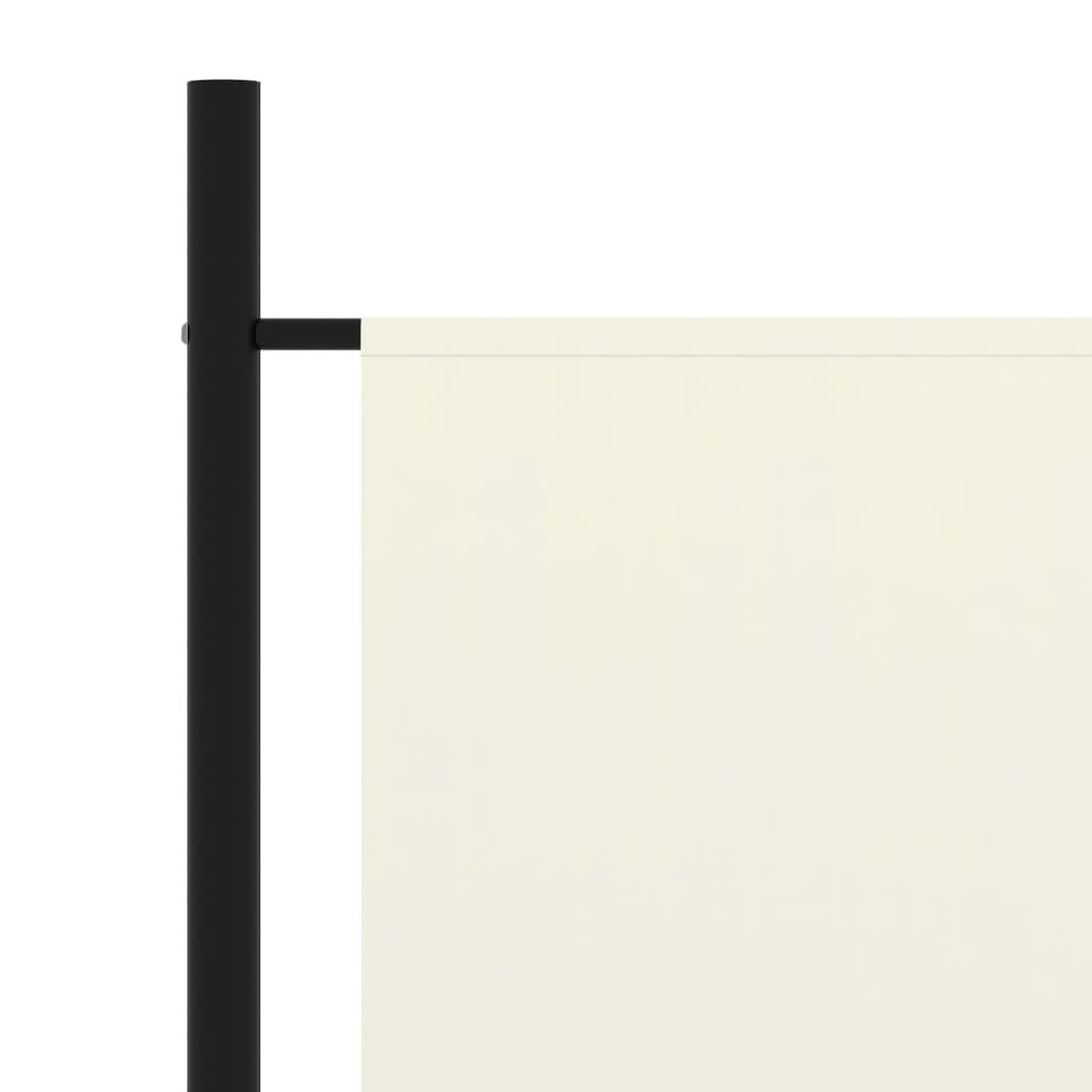 3-Panel Room Divider White 260x180 cm Fabric