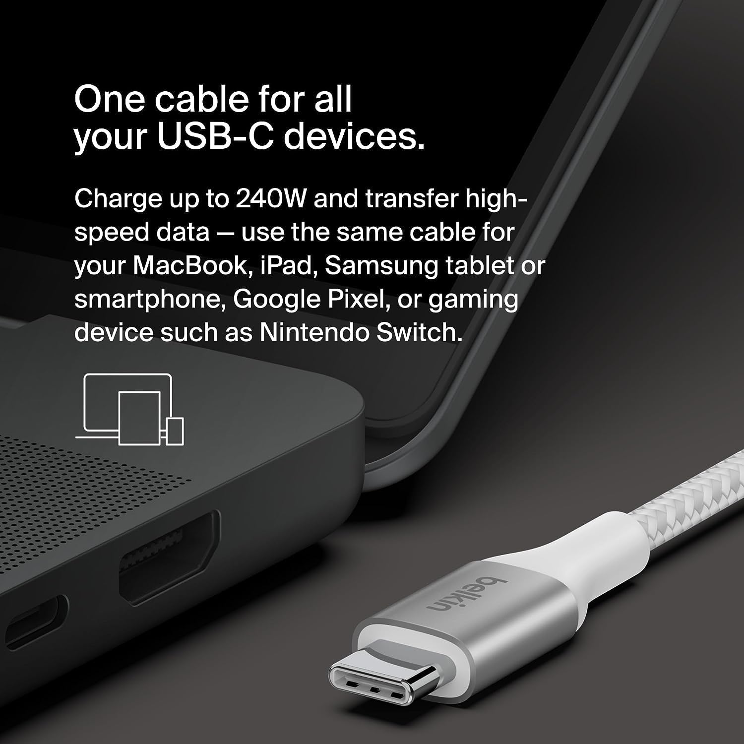 Belkin BoostCharge 1M USB-C to USB-C Power Cable - Fast Charging