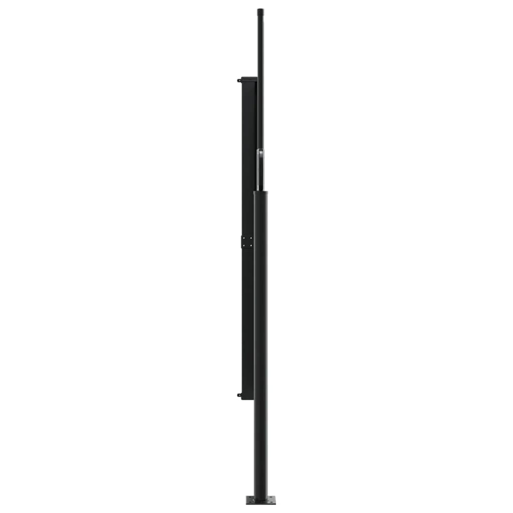 Retractable Side Awning Black 160x500 cm