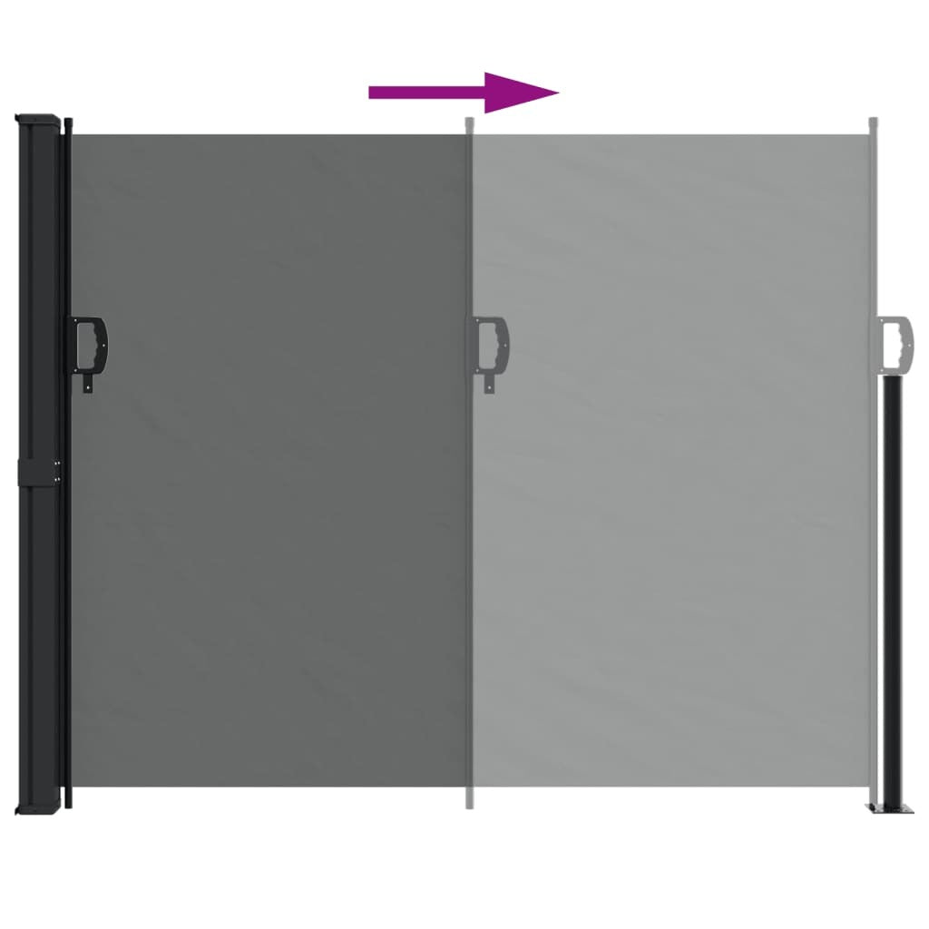 Retractable Side Awning Anthracite 160x500 cm