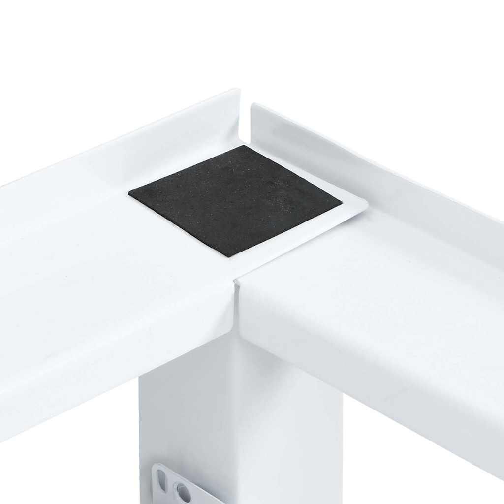 Washing Machine Pedestal with Pull-out Shelf White