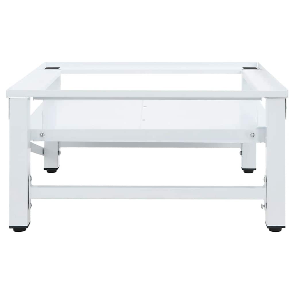 Washing Machine Pedestal with Pull-out Shelf White