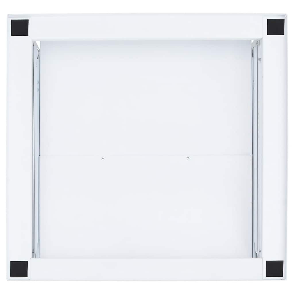 Washing Machine Pedestal with Pull-out Shelf White