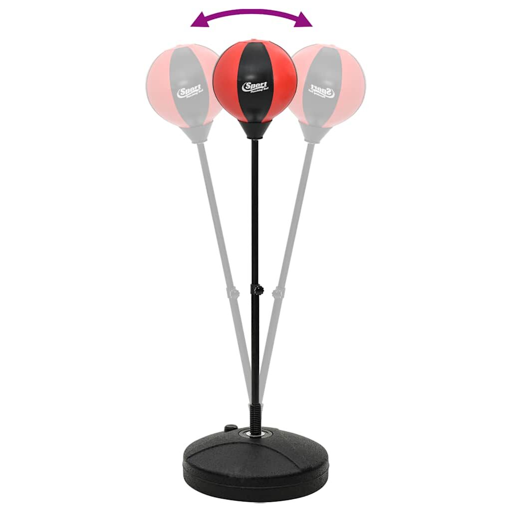 Punching Ball Set with Gloves and Pump Adjustable Height 81-122 cm