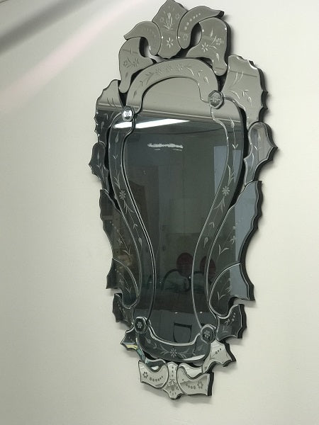 Venetian Scroll Mirror Large Hand Crafted Silver Wall Mounted Home Decoration