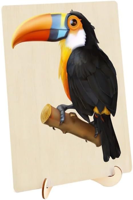 Toucan Wooden Jigsaw Puzzle – 135 pcs with Display Stand