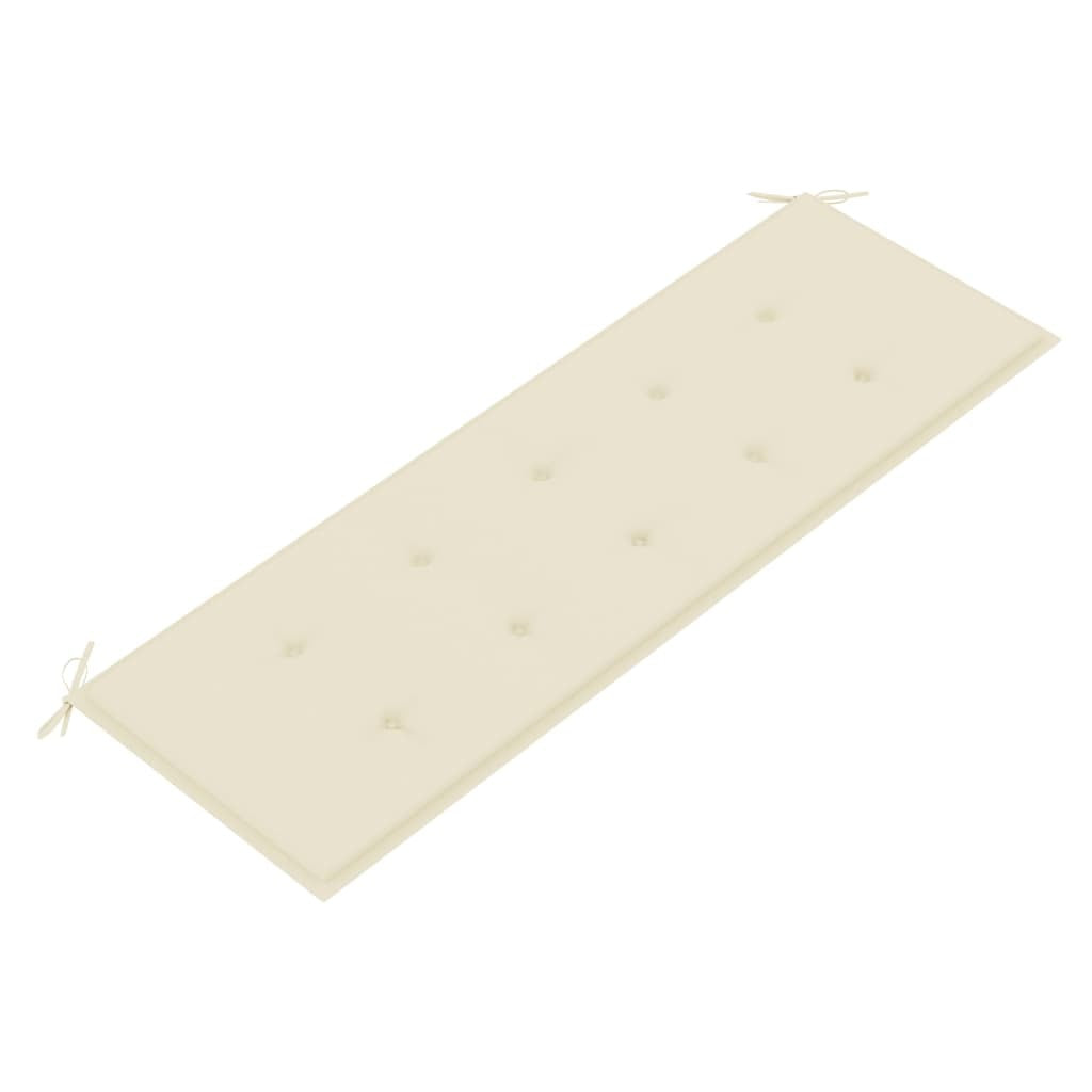 Garden Bench Cushion Cream 150x50x4 cm Oxford Fabric