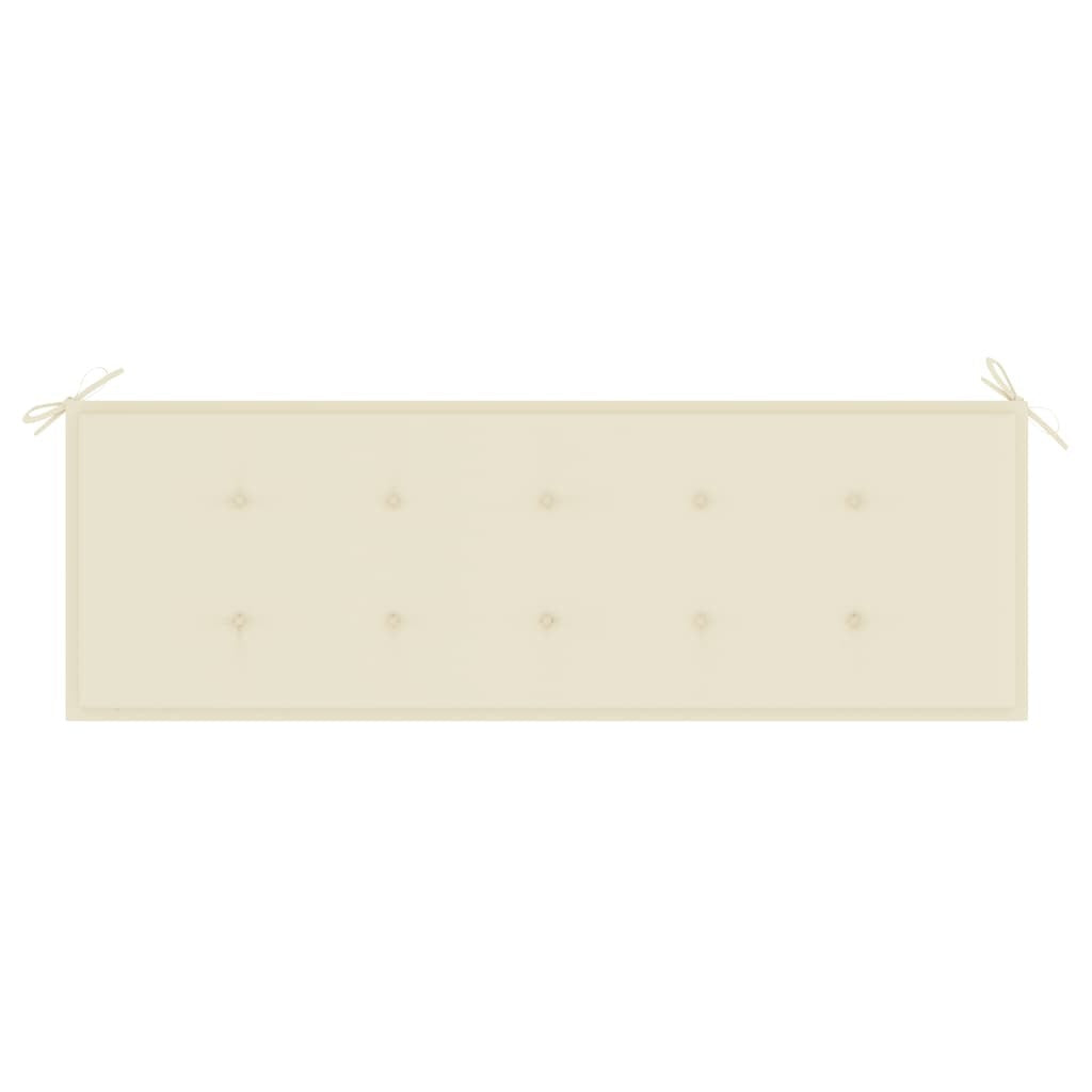 Garden Bench Cushion Cream 150x50x4 cm Oxford Fabric