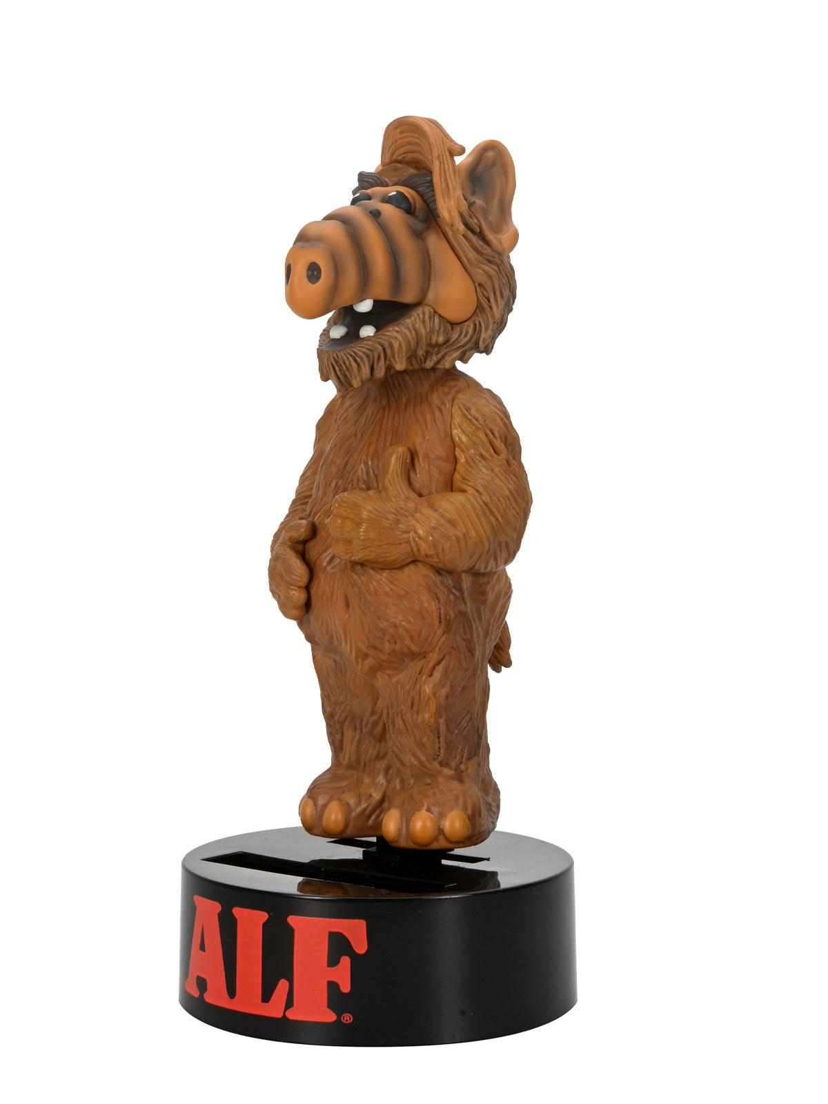 ALF Solar Powered Body Knocker Figure Rocks with Light 6.5” Tall – Brown