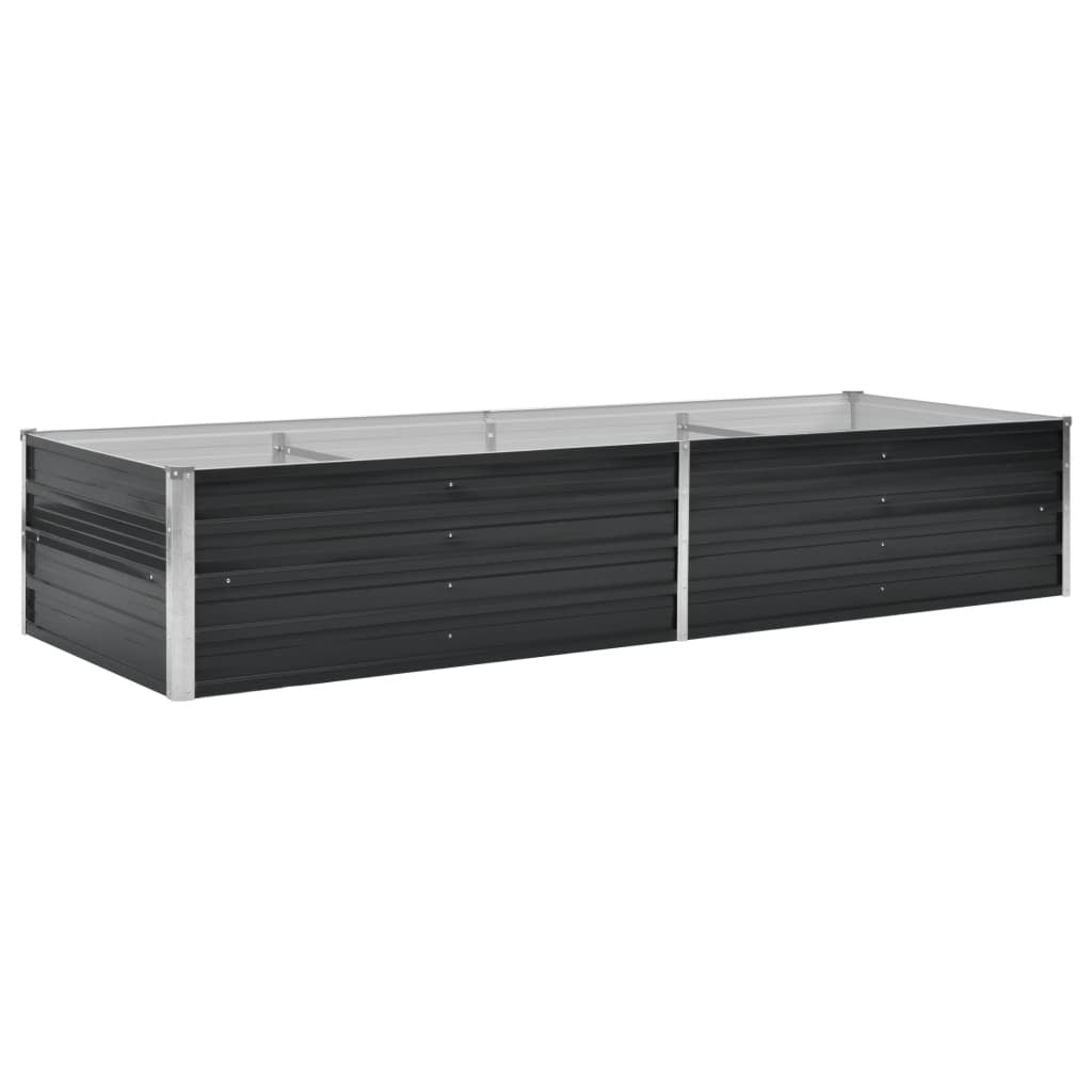 Garden Raised Bed Anthracite 240x80x45 cm Galvanised Steel