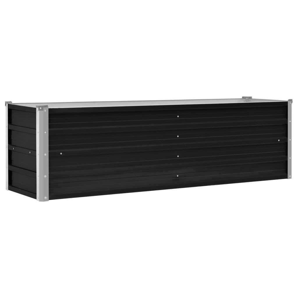 Garden Raised Bed Anthracite 160x40x45 cm Galvanised Steel
