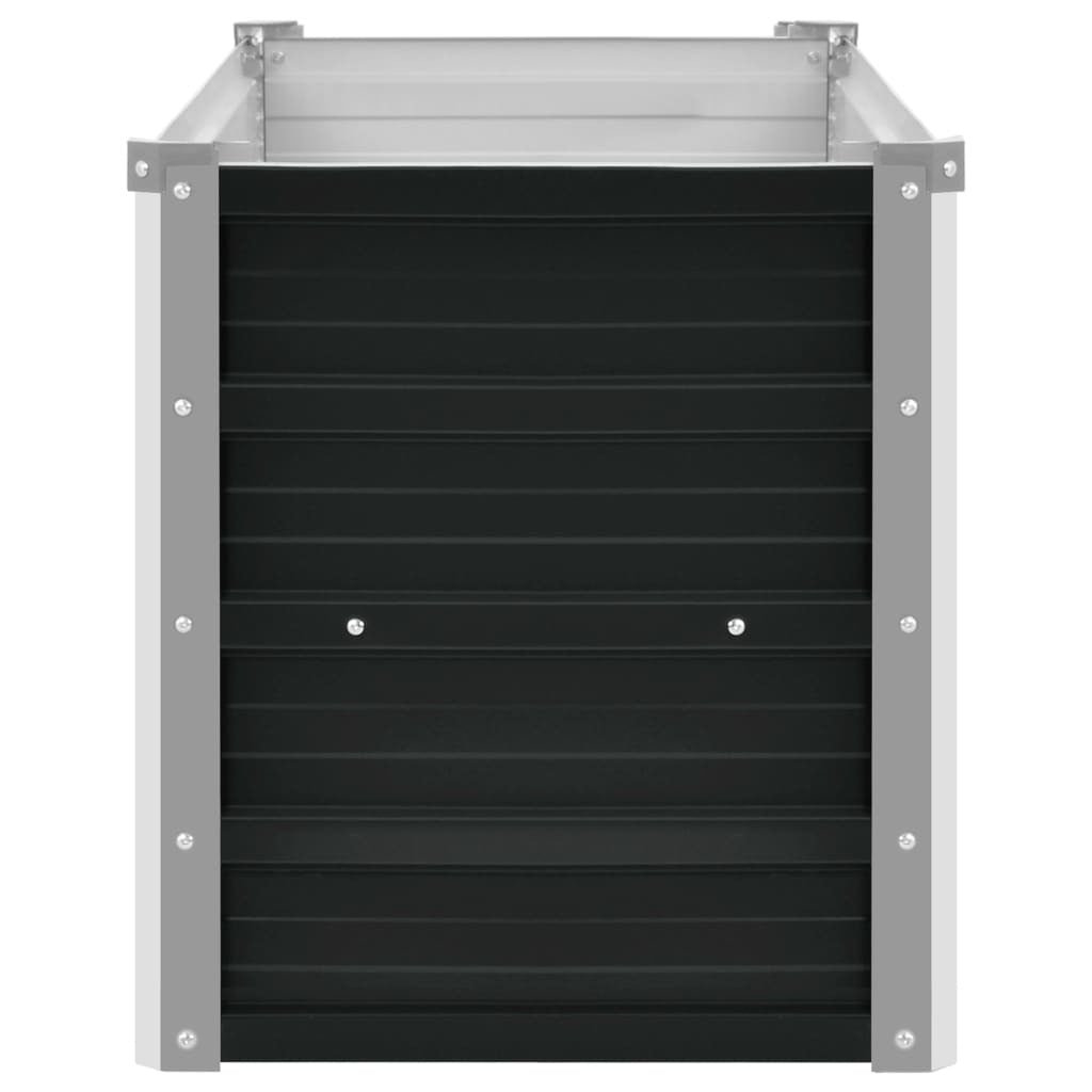 Garden Raised Bed Anthracite 160x40x45 cm Galvanised Steel
