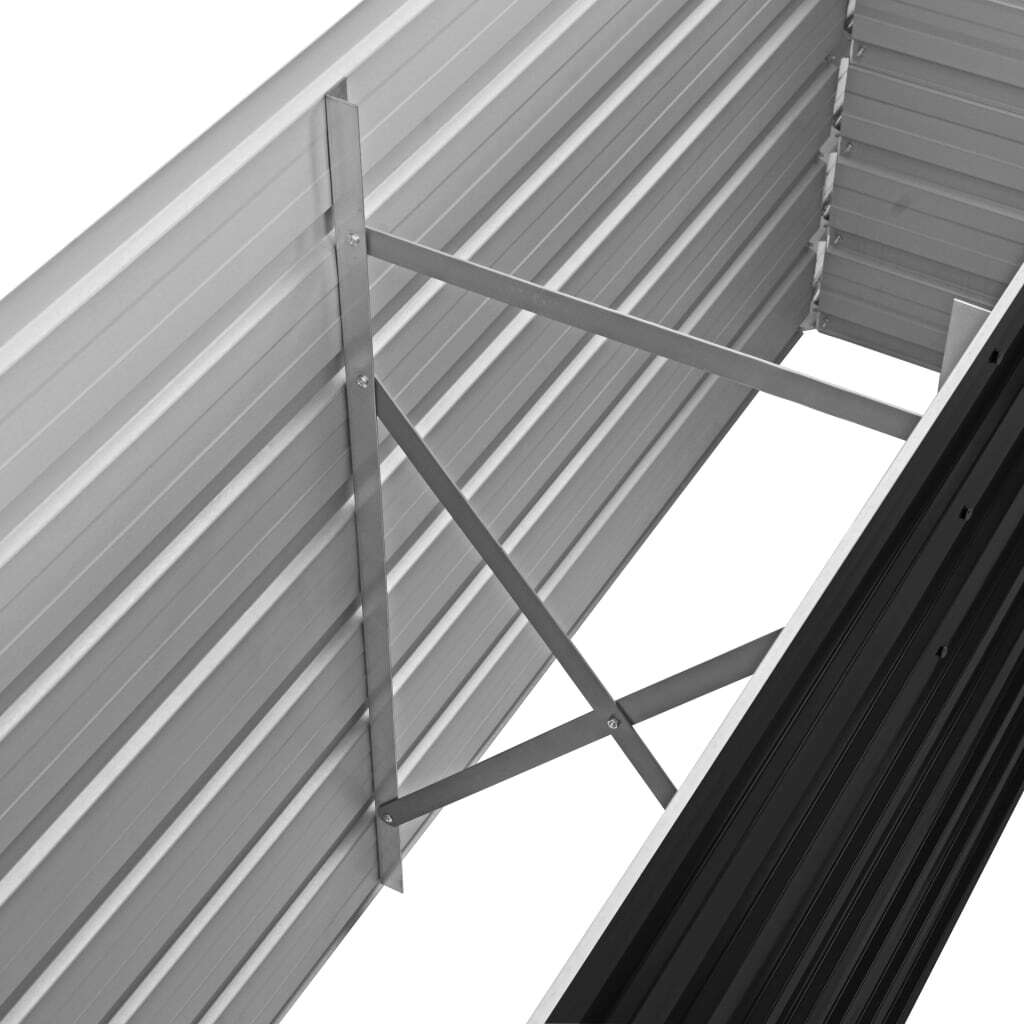Garden Raised Bed Anthracite 160x40x45 cm Galvanised Steel