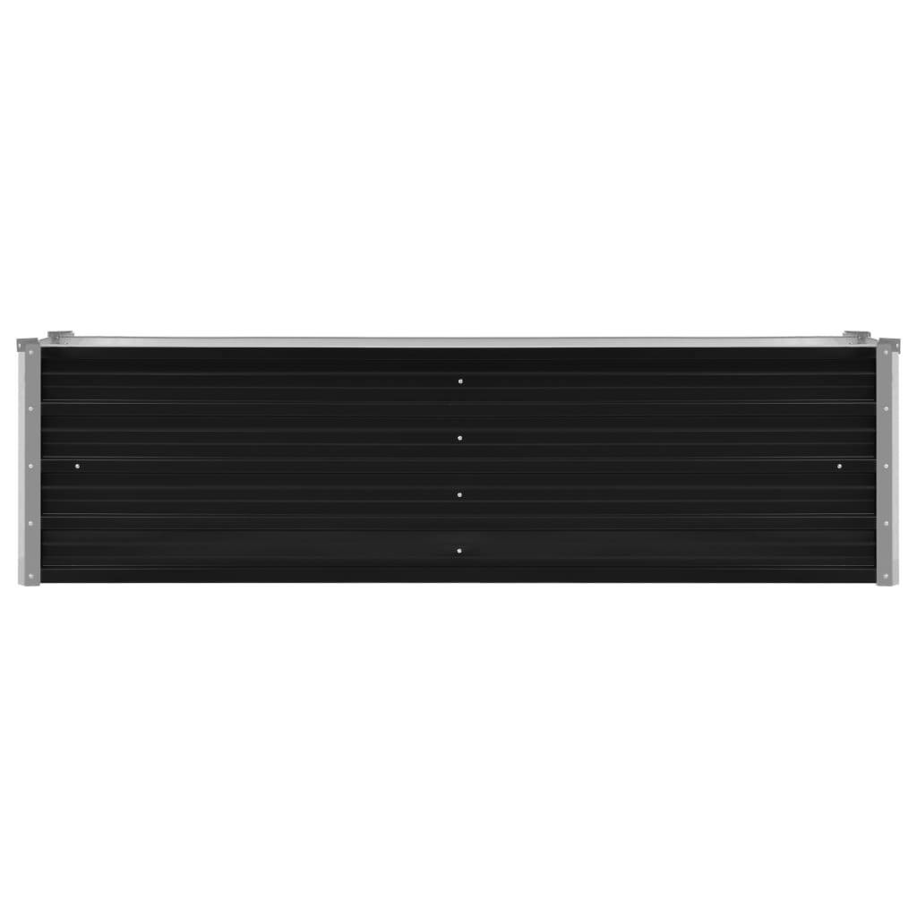 Garden Raised Bed Anthracite 160x40x45 cm Galvanised Steel