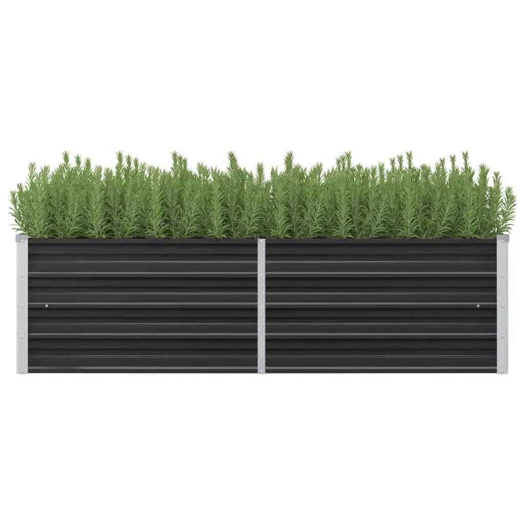 Garden Raised Bed Anthracite 160x40x45 cm Galvanised Steel