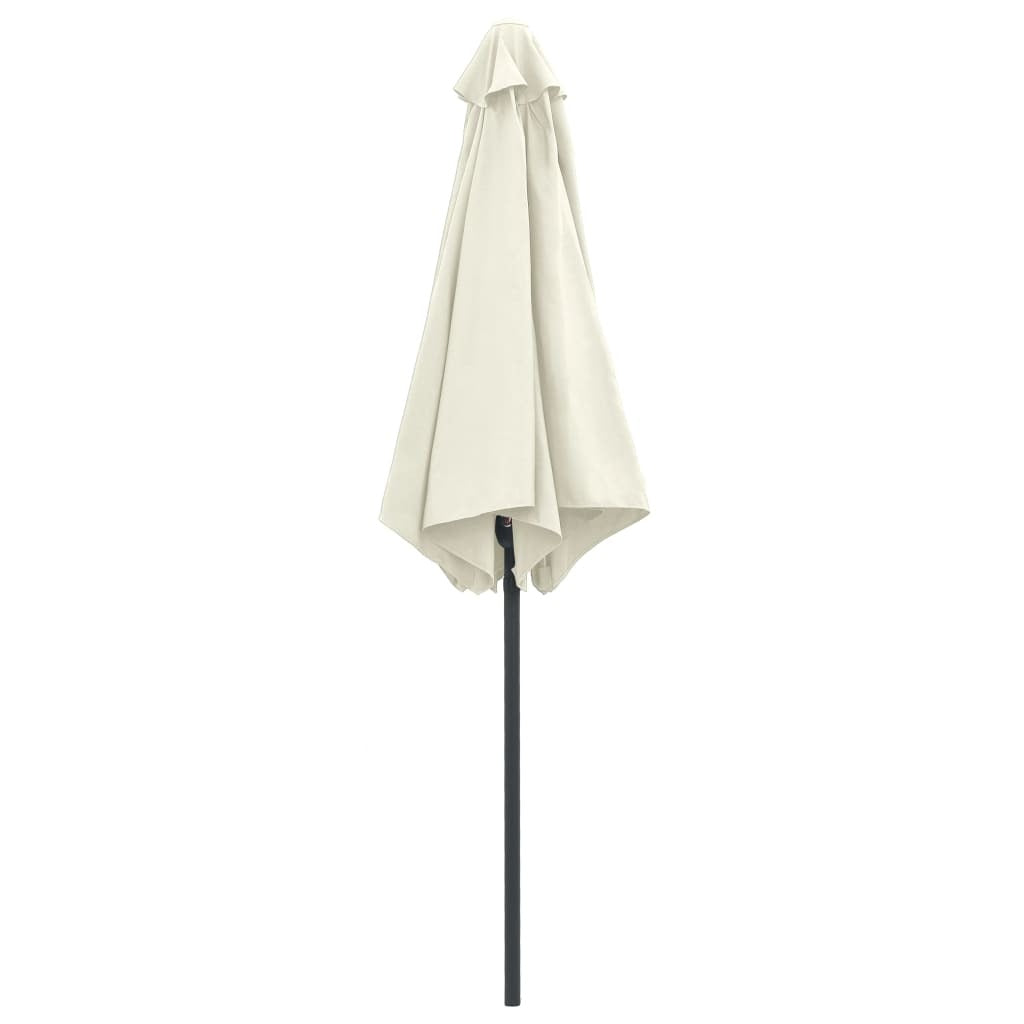 Garden Parasol with Aluminium Pole 270x246 cm Sand White