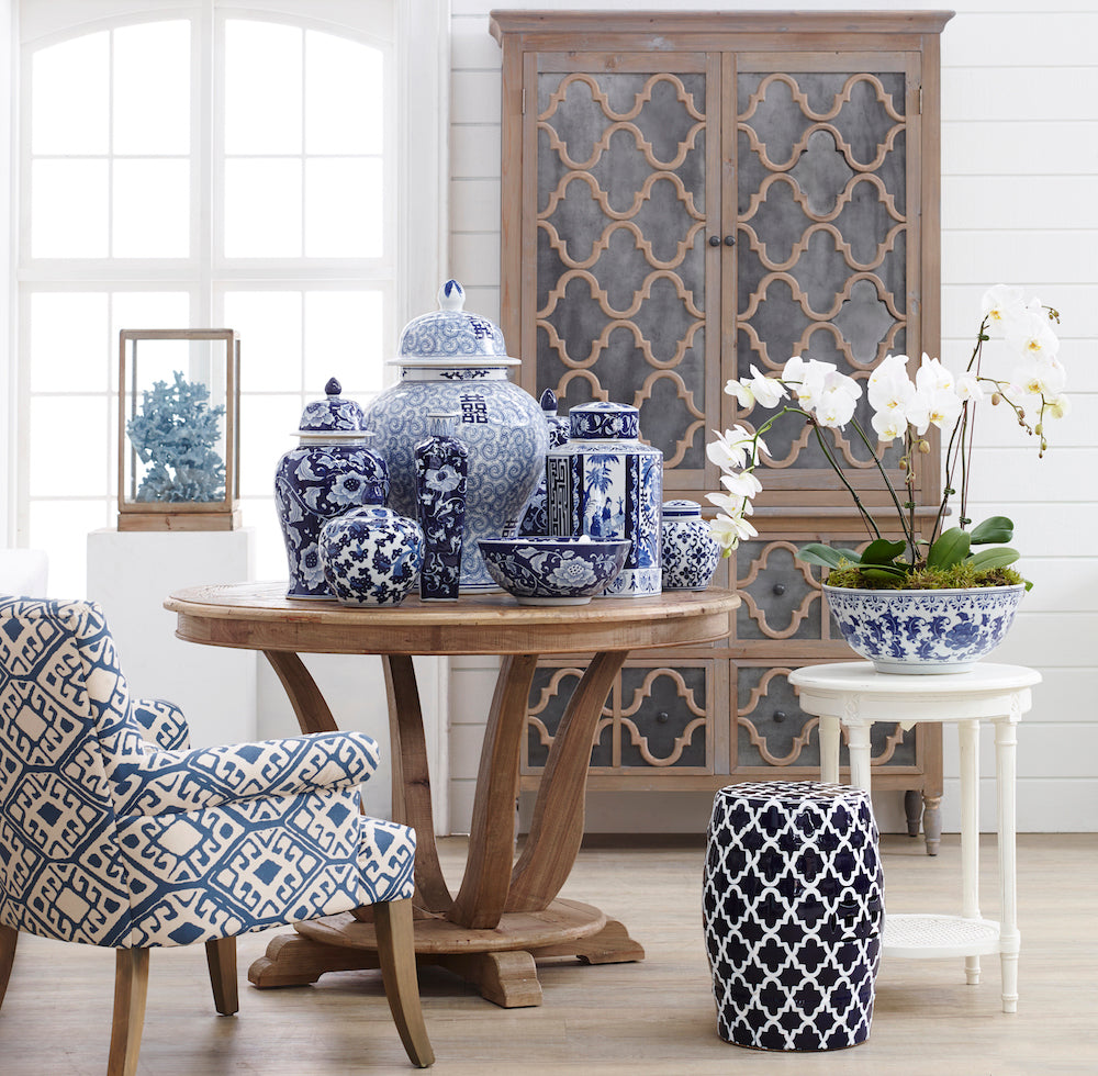 Polo Occasional Round Table White Hand-Painted Hamptons Style Rattan Shelf