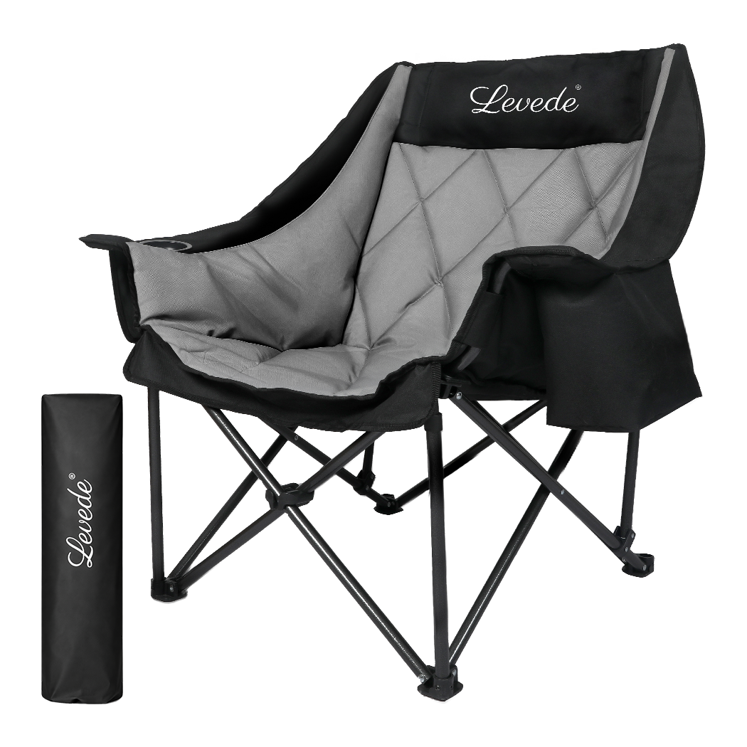 Levede Folding Camping Chair Extra Large Outdoor Portable Fishing Travel Seat-2050056782147096584