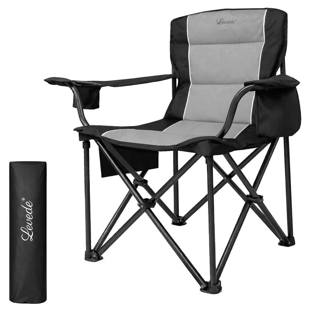 Levede Camping Chair Large Folding Outdoor Portable Fishing Picnic Travel Seat-2065254303899193352