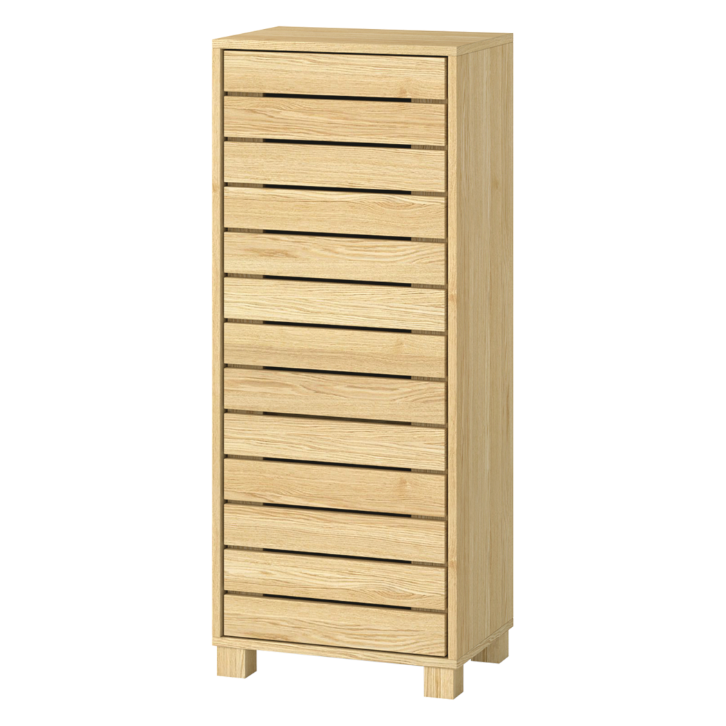 Levede Bathroom Storage Cabinet Handleless Wood Floor Shelf Unit Cupboard Oak-2065254288736784393