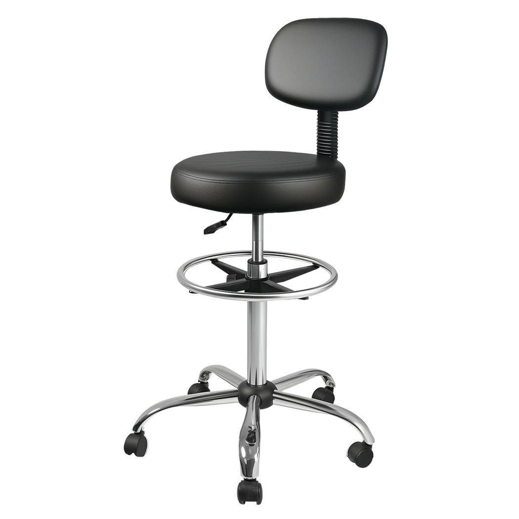 Levede Swivel Office Chair Ergonomic Stool Height Adjustable Footrest Backrest-2065254289865052168