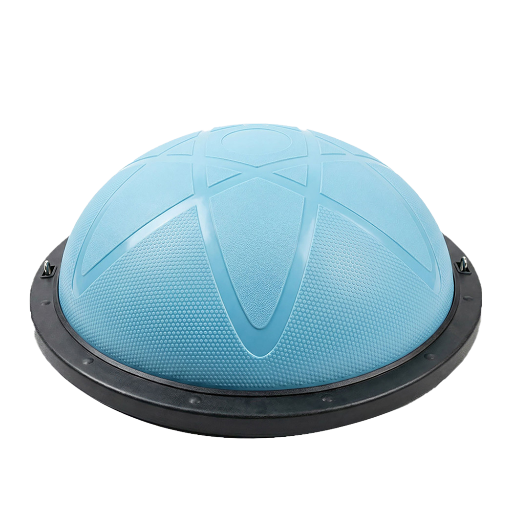 Centra Half Balance Ball Yoga Balance Trainer 2 Resistance Bands Home Gym Blue-2050056790200160263