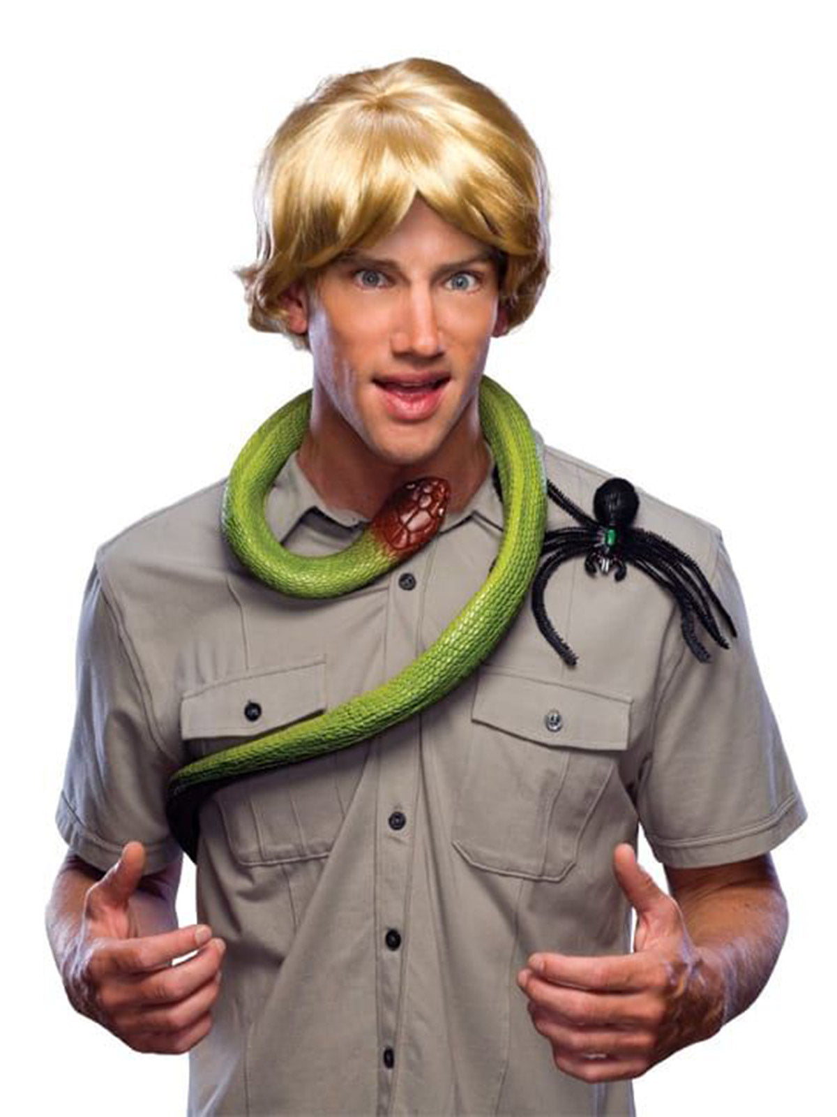 Animal Hunter Wig for Men Adult Costume Accessory Safari Jungle Look